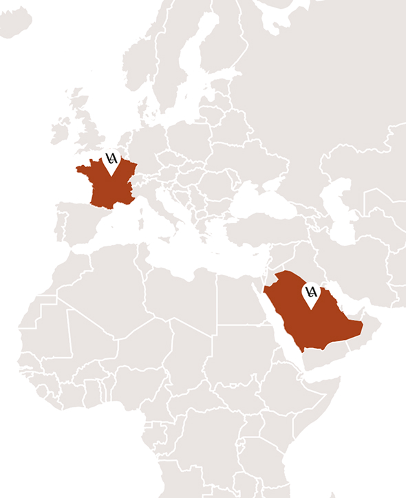 Carte Paris - Riyad